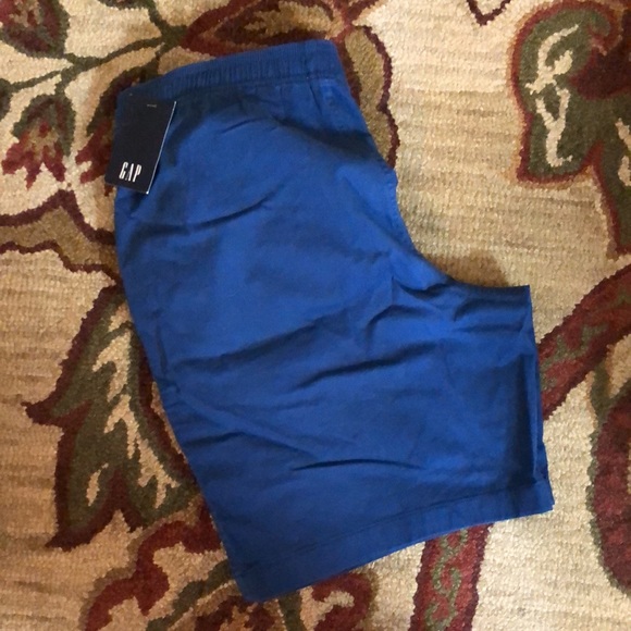 GAP Size Large Pull-On Short Cotton/Spandex Classic Blue Elastic & Tie $49 NEW - Picture 4 of 16